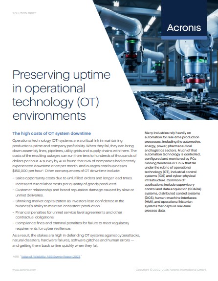 Keep systems online with purpose-built OT protection